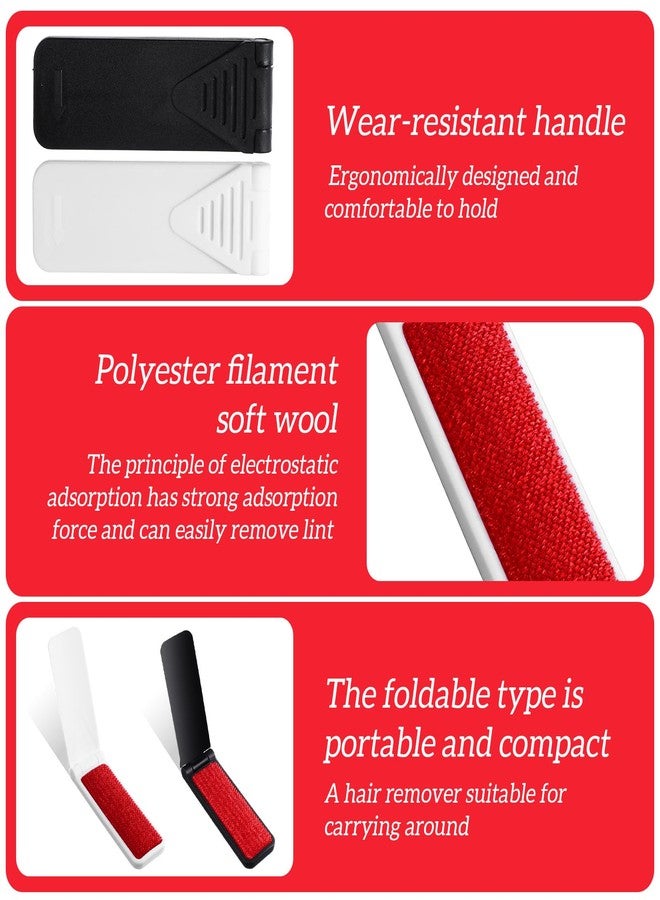 Yolev 8PCS Mini Lint Brushes,Portable Foldable Lint Brush for Clothes-Compact Size-Reusable Travel LintBrushes for Pet Hair Remover Clothing Dust Removal Garment Fabric Fluff Cleaning Tool - Image 3